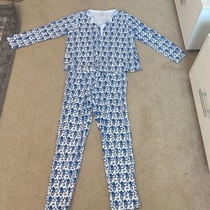 Roller Rabbit Blue Monkey Pajama Set